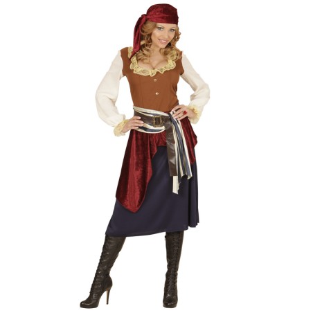 DEGUISEMENT PIRATE FEMME MARRON TAILLE S 