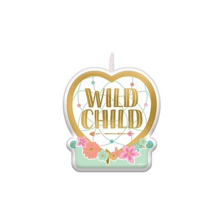 BOUGIE ANNIVERSAIRE BOHO BIRTHDAY WILD CHILD PASTEL