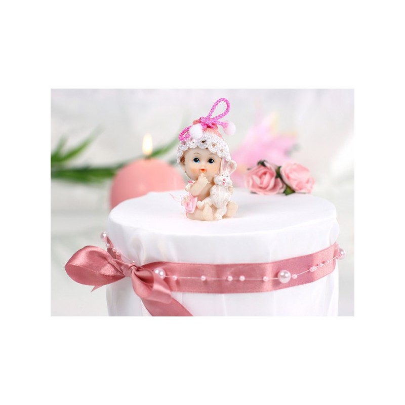 FIGURINE BEBE FILLE AVEC LAPIN FIGURINE BEBE FILLE AVEC LAPIN