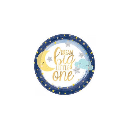 8 PETITES ASSIETTES TWINKLE LITTLE ONE BLEU 