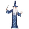 DEGUISEMENT MERLIN MAGICIEN BLEU NUIT ETOILEE  TAILLE 13 ANS