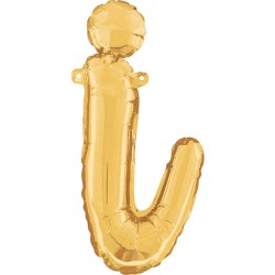 BALLON METALLIQUE LETTRE I CURSIVE OR 36 CM 