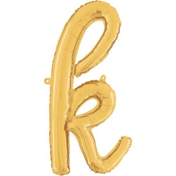 BALLON METALLIQUE LETTRE K CURSIVE OR 36 CM 