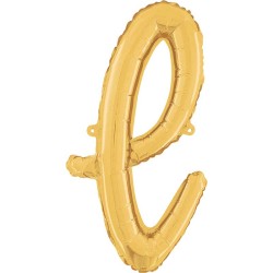 BALLON METALLIQUE LETTRE L CURSIVE OR 36 CM 