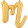 BALLON METALLIQUE LETTRE M CURSIVE OR 36 CM 