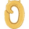 BALLON METALLIQUE LETTRE O CURSIVE OR 36 CM