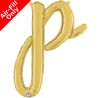 BALLON METALLIQUE LETTRE P CURSIVE OR 36 CM 
