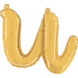BALLON METALLIQUE LETTRE U CURSIVE OR 36 CM 