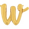 BALLON METALLIQUE LETTRE W CURSIVE OR 36 CM 