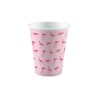 8 GOBELETS FLAMANTS ROSE 250 ML 
