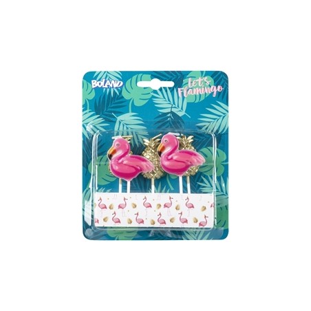 5 BOUGIES FLAMANT ROSE / ANANAS