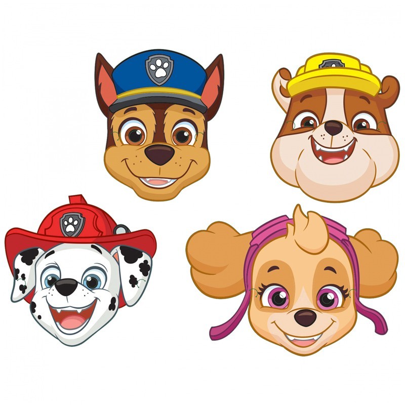 8 MASQUES CARTON PAT PATROUILLE 8 MASQUES CARTON PAT PATROUILLE