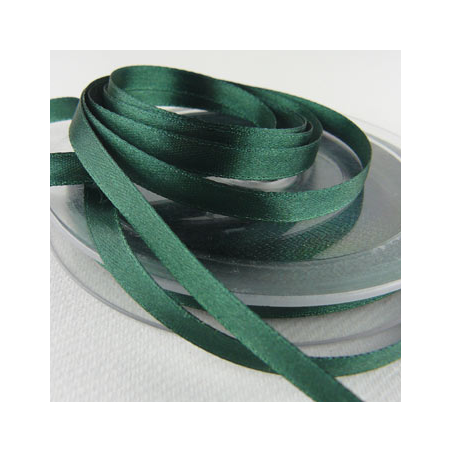 RUBAN SATIN DOUBLE FACE VERT FORET 6 MM X 25 M