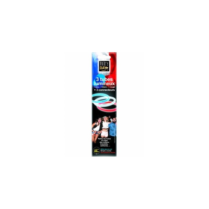 3 TUBES LUMINEUX BLEU BLANC ROUGE 3 TUBES LUMINEUX BLEU BLANC ROUGE