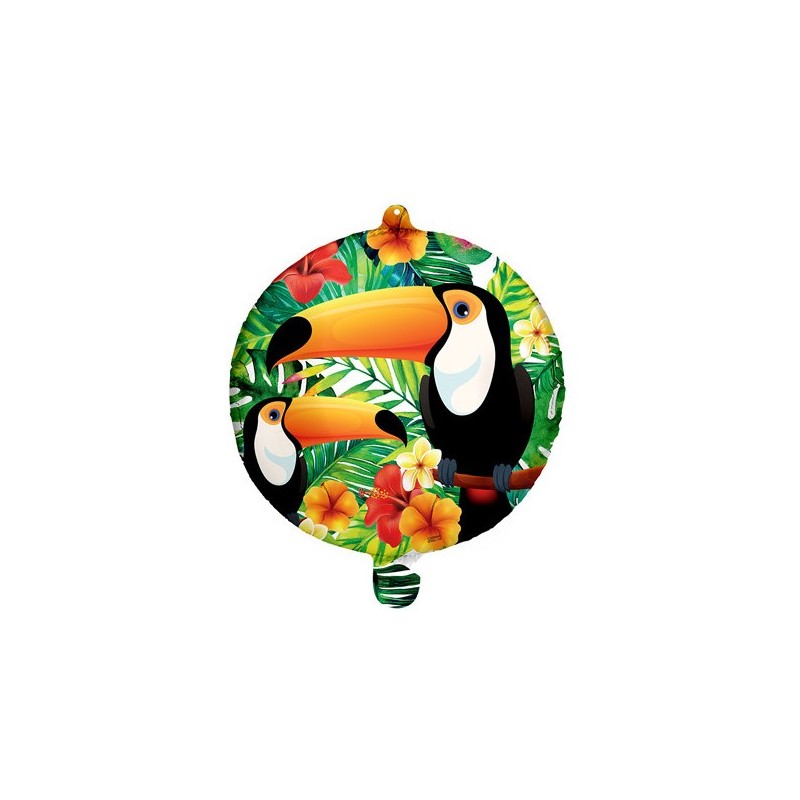 BALLON METALLIQUE ROND 45 CM TOUCAN BALLON METALLIQUE ROND 45 CM TOUCAN