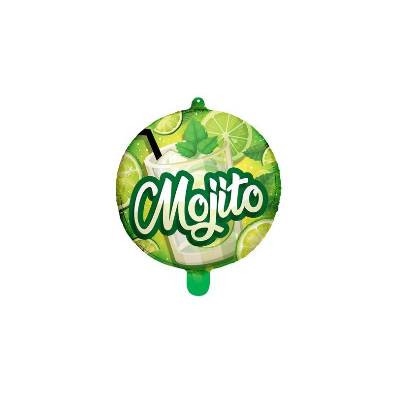 BALLON METALLIQUE ROND 45 CM MOJITO 