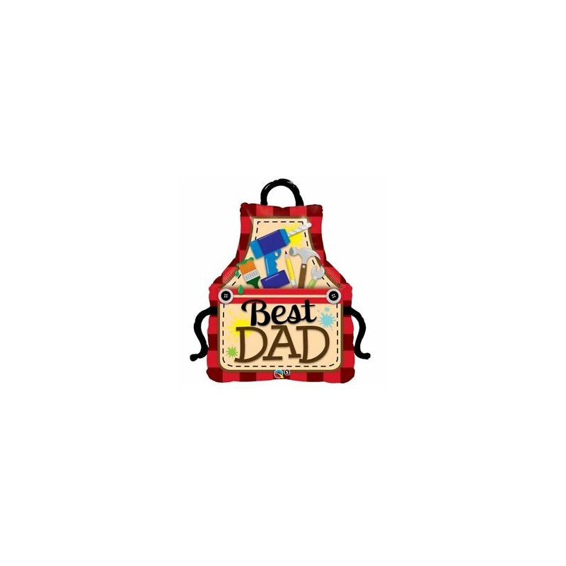 BALLON METALLIQUE TABLIER BEST DAD 104 CM BALLON METALLIQUE TABLIER BEST DAD 104 CM