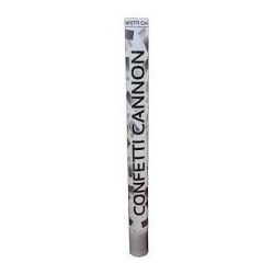 CANON A CONFETTIS 60 CM METAL ARGENT