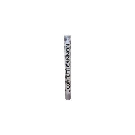 CANON A CONFETTIS 60 CM METAL ARGENT