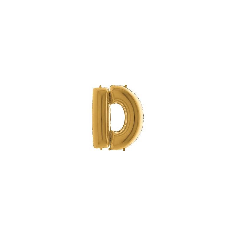 BALLON METALLIQUE LETTRE D OR 102 CM