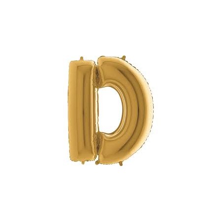 BALLON METALLIQUE LETTRE D OR 102 CM
