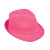 CHAPEAU BORSALINO SEQUIN ROSE FLUO