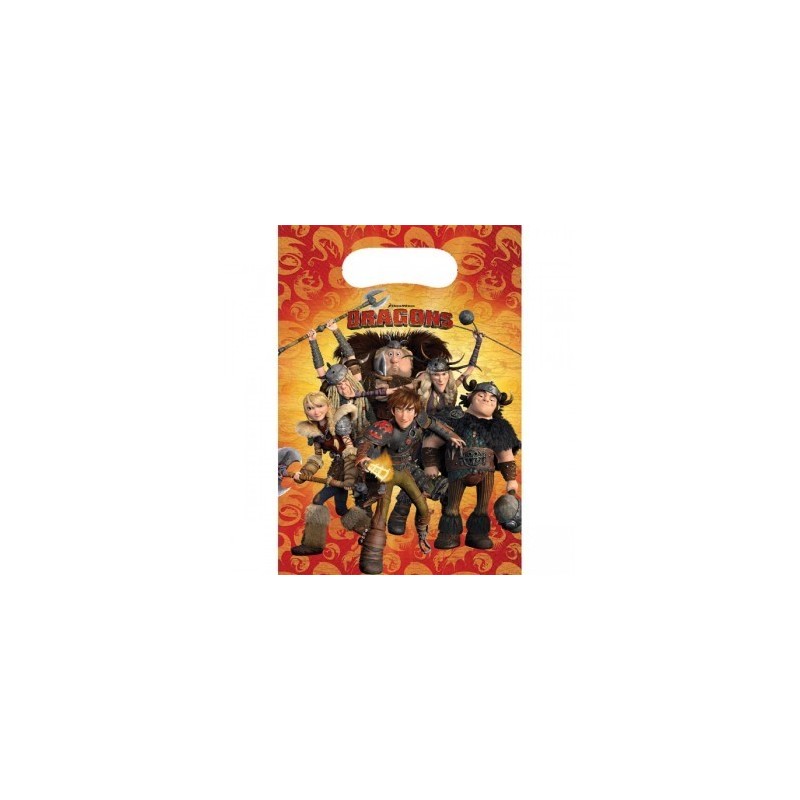 6 SACHETS PLASTIQUES DRAGONS 6 SACHETS PLASTIQUES DRAGONS