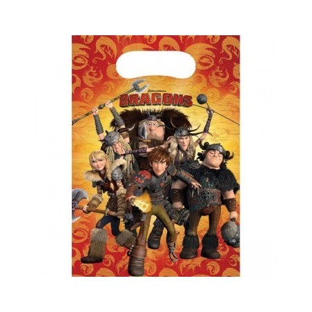 6 SACHETS PLASTIQUES DRAGONS