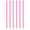 16 BOUGIES FINES AVEC BOBECHES 12 CM 