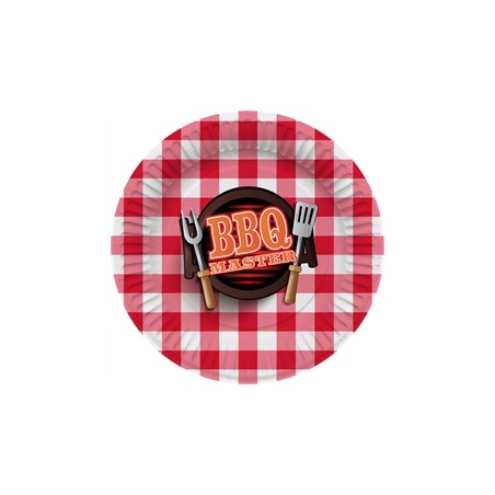 8 ASSIETTES XXL BBQ BARBECUE 27 CM