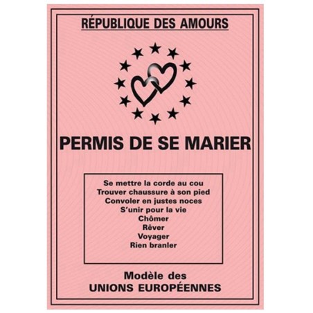 PERMIS DE SE MARIER