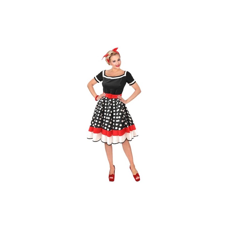 DEGUISEMENT FEMME 50S FASHION ROBE A POINT TAILLE S DEGUISEMENT FEMME 50S FASHION ROBE A POINT TAILLE S
