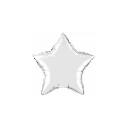 BALLON METALLIQUE ETOILE ARGENT  36"