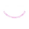 GUIRLANDE JOYEUX ANNIVERSAIRE 280 CM ROSE PASTEL