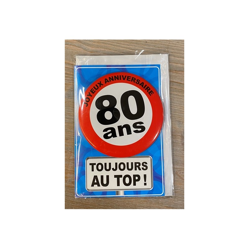CARTE POSTALE BADGE 80 ANS CARTE POSTALE BADGE 80 ANS