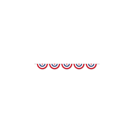 GUIRLANDE EN PLASTIQUE DEMI CERCLE USA 3,66 M 