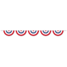 GUIRLANDE EN PLASTIQUE DEMI CERCLE USA 3,66 M 