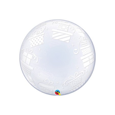 BALLON BUBBLE DECO IMPRIME CADEAUX 61 CM