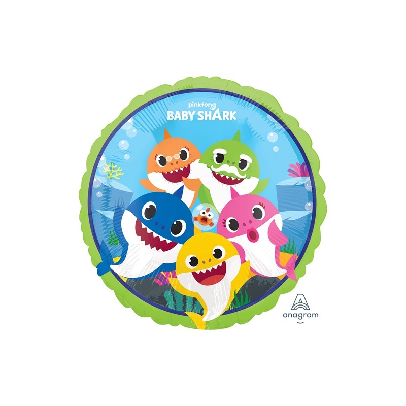 BALLON METALLIQUE ROND BABYSHARK 43 CM BALLON METALLIQUE ROND BABYSHARK 43 CM