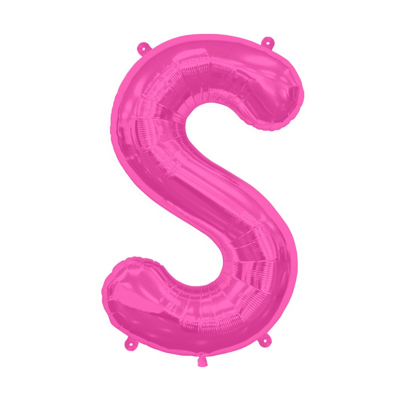BALLON METALLIQUE LETTRE S FUSCHIA 86 CM BALLON METALLIQUE LETTRE S FUSCHIA 86 CM