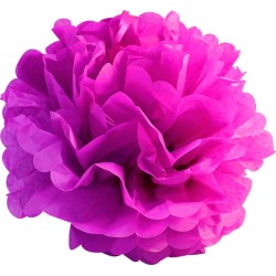 3 FLEURS DE DECORATION FUSCHIA  20 CM 