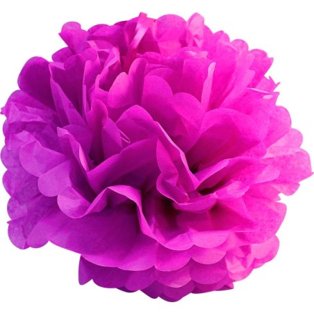 3 FLEURS DE DECORATION FUSCHIA  20 CM 