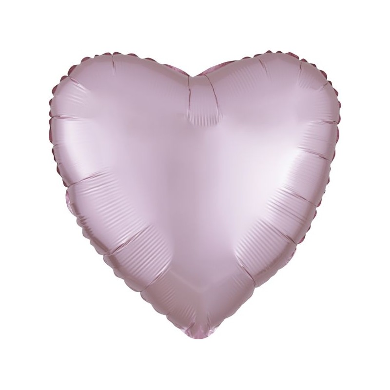 BALLON METALLIQUE COEUR SATIN ROSE PASTEL 43 CM BALLON METALLIQUE COEUR SATIN ROSE PASTEL 43 CM
