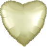 BALLON METALLIQUE COEUR SATIN JAUNE PASTEL 43 CM
