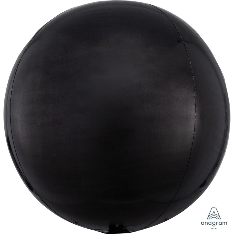 BALLON METALLIQUE ORBZ BOULE NOIR 38 X 40 CM BALLON METALLIQUE ORBZ BOULE NOIR 38 X 40 CM