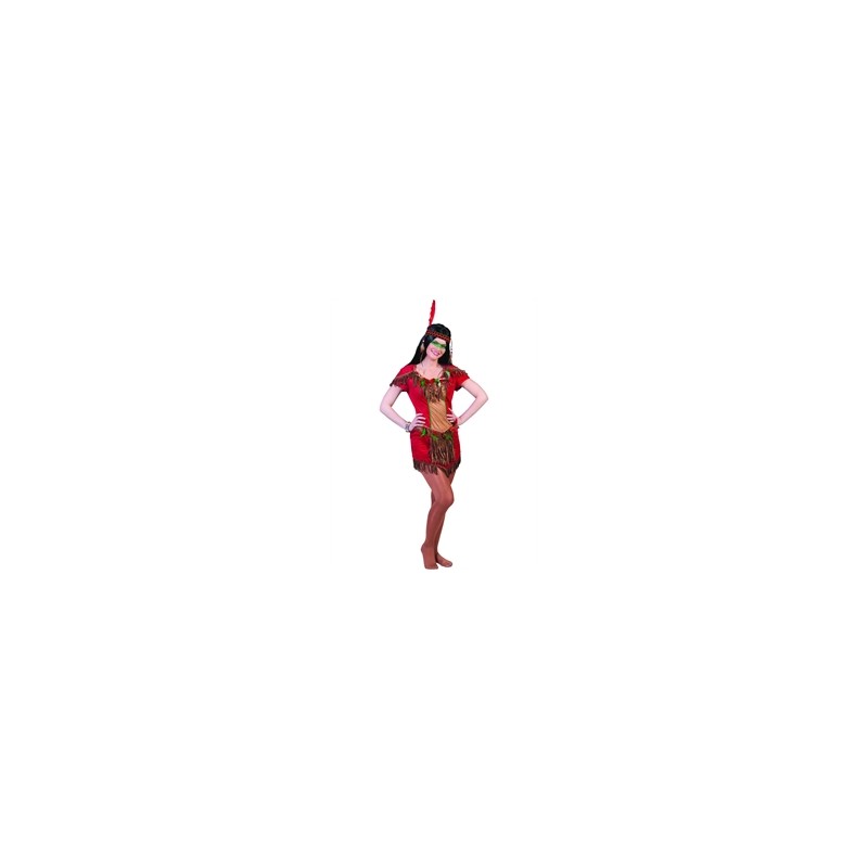 DEGUISEMENT INDIENNE ROUGE TAILLE 40/42 DEGUISEMENT INDIENNE ROUGE TAILLE 40/42