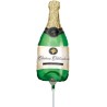 BALLON METALLIQUE  BOUTEILLE DE CHAMPAGNE 23 CM