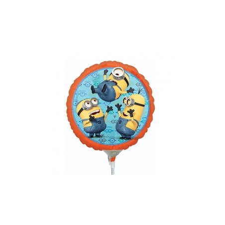 BALLON METALLIQUE ROND MINIONS 23 CM