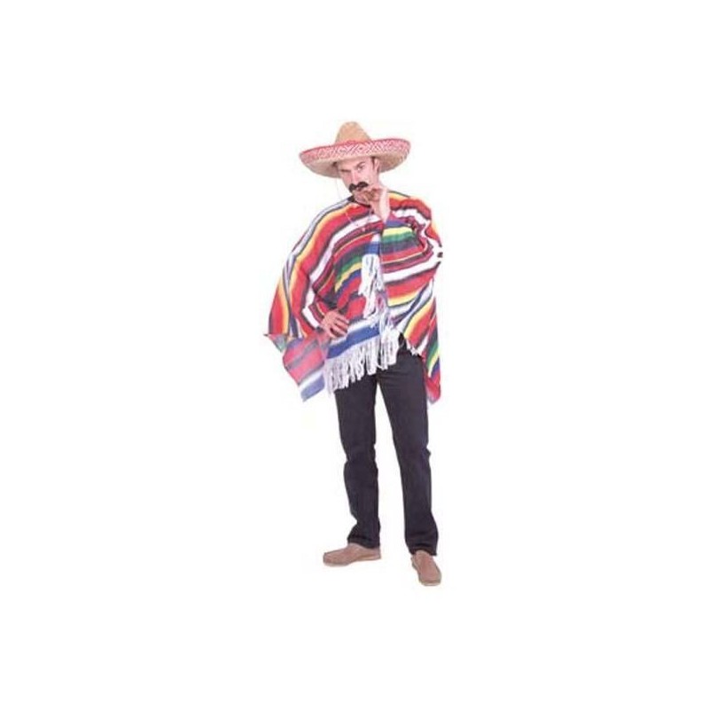 DEGUISEMENT PONCHO MULTICOLORE TAILLE UNIQUE 