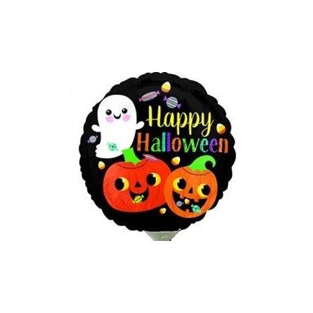 BALLON METALLIQUE HAPPY HALLOWEEN A L'AIR 23 CM